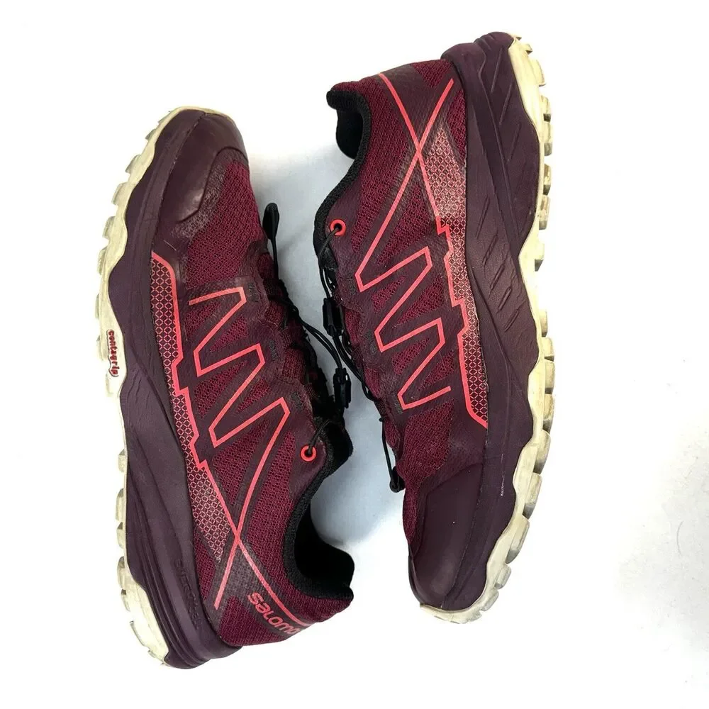 Salomon XA TAKEO Women's Size 9.5 Burgundy Trail Running Hiking Sneaker 410826